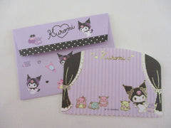 Cute Kawaii Sanrio Kuromi Mini Message Card - Small Writing Note Envelope Set Stationery