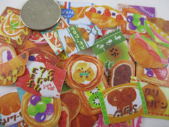 Cute Kawaii Food Sweets Bakery Patisserie Fruit Sandwich Breakfast theme Flake Sack Stickers - 40 pcs