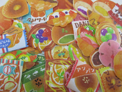 Cute Kawaii Food Sweets Bakery Patisserie Fruit Sandwich Breakfast theme Flake Sack Stickers - 40 pcs