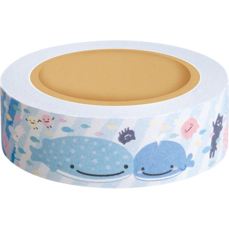z Cute Kawaii San-X Jinbesan Whale Washi / Masking Deco Tape - A - for Scrapbooking Journal Planner Craft