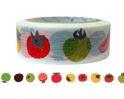 Cute Kawaii Shinzi Katoh Washi / Masking Deco Tape - Fresh Tomato Tomatoes ♥ Vegetable Healthy Harvest - for Scrapbooking Journal Planner Craft