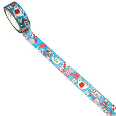 Cute Kawaii Shinzi Katoh Silver Accents Washi / Masking Deco Tape - Strawberry Fresh Fruit ♥ Tea Time Party - for Scrapbooking Journal Planner Craft