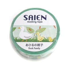 Cute Kawaii Saien Washi / Masking Deco Tape - Duck Family - for Diary Journal Planner Craft Calendar Notebook Scrapbook Stationery Gift
