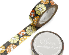 Cute Kawaii Saien Washi / Masking Deco Tape - Pumpkin Harvest Nature Autumn Vegetable - for Scrapbooking Journal Planner Craft Diary Planner Gift