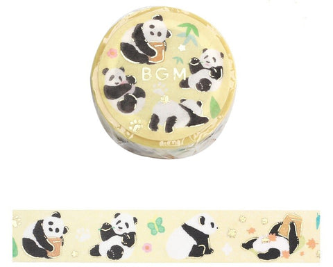 Cute Kawaii BGM Washi / Masking Deco Tape - Panda Bear Animal - for Journal Agenda Planner Diary Craft Scrapbook Gift