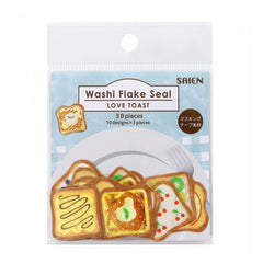 Cute Kawaii Saien I Love Toast Breakfast Bread Healthy Butter Fresh Vegetable Fruit Food Hungry Stickers Flake Sack - B - for Journal Planner Craft Scrapbook Collectible Gift