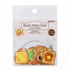 Cute Kawaii Saien I Love Toast Breakfast Bread Healthy Butter Fresh Vegetable Fruit Food Hungry Stickers Flake Sack - A - for Journal Planner Craft Scrapbook Collectible Gift