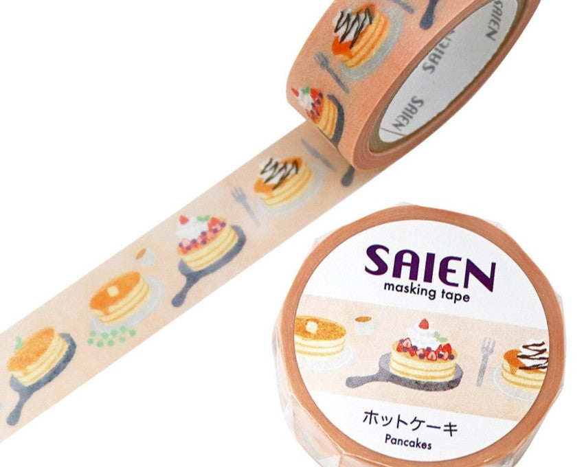 Cute Kawaii Saien Washi / Masking Deco Tape - Strawberry Fruit Pancake Sweet Breakfast Snack - for Diary Journal Planner Craft Calendar Notebook Scrapbook Stationery Gift