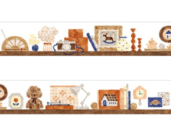 Cute Kawaii Papier Platz Nakauchiwaka Washi / Masking Deco Tape - Cozy Home Series - Dog Puppy Poodle - for Journal Planner Diary Scrapbook Craft Gift