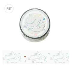 Cute Kawaii BGM Clear PET Deco Tape - Rabbit Bunny Hop Heart Easter - for Scrapbooking Journal Planner Craft Decor Schedule Agenda Stationary (Copy)