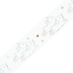 Cute Kawaii BGM Clear PET Deco Tape - Rabbit Bunny Hop Heart Easter - for Scrapbooking Journal Planner Craft Decor Schedule Agenda Stationary (Copy)