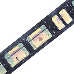 Cute Kawaii BGM Washi / Masking Deco Tape - Light Starry View from Train Window Dream - for Journal Agenda Planner Diary Craft Scrapbook Stationery Gift