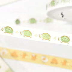 Cute Kawaii BGM Thin Washi / Masking Deco Tape - Turtle Animal Pet - for Scrapbooking Journal Planner Craft Diary Notebook Gift