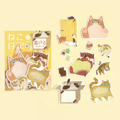 Cute Kawaii BGM Flake Stickers Sack - Write On Label Series - Favorite Cat Tabby Kitty Feline Pet Ginger - for Journal Agenda Planner Scrapbooking Craft Diary Gift (Copy) (Copy)