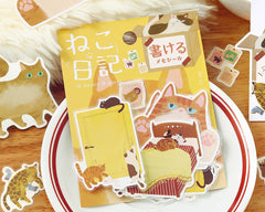 Cute Kawaii BGM Flake Stickers Sack - Write On Label Series - Favorite Cat Tabby Kitty Feline Pet Ginger - for Journal Agenda Planner Scrapbooking Craft Diary Gift (Copy) (Copy)