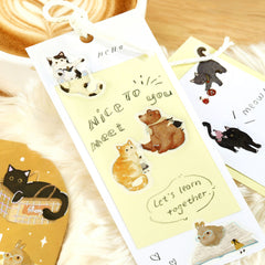 Cute Kawaii BGM Flake Stickers Sack - Petit Story Series - My Favorite Animal Cat Dog Pet  - for Journal Agenda Planner Scrapbooking Craft Diary Gift
