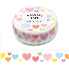 Cute Kawaii World Craft Washi / Masking Deco Tape - Hearts Love Valentine Wedding #Luv - for Scrapbooking Journal Planner Craft