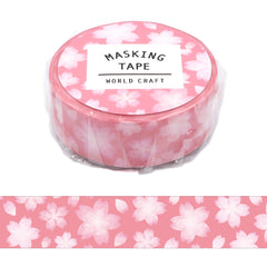 Cute Kawaii World Craft Washi / Masking Deco Tape - Cherry Blossom Flower Beautiful Spring Sakura Bloom Garden Wedding Pink - for Diary Journal Notebook Planner Craft Schedule Scrapbook