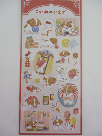 Cute Kawaii Mind Wave Dog Puppy Birthday Party Cake Pet Friend Sticker Sheet - for Journal Planner Craft Organizer Calendar Schedule Scrapbook Diary Gift