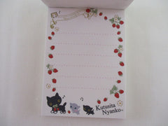 Vintage Rare VHTF - Cute Kawaii San-X Kutusita Nyanko >^•-•^< Cat Mini Notepad / Memo Pad - N - Stationery Penpal Gift