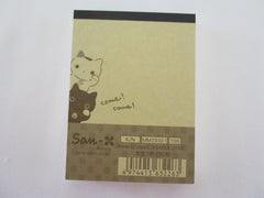Vintage Rare VHTF - Cute Kawaii San-X Kutusita Nyanko >^•-•^< Cat Mini Notepad / Memo Pad - P - Stationery Penpal Gift