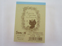 Vintage Rare VHTF - Cute Kawaii San-X Kutusita Nyanko >^•-•^< Cat Mini Notepad / Memo Pad - L - Stationery Penpal Gift