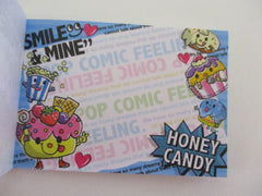 Vintage Rare Collectible - Cute Kawaii Crux Honey Candy Food Friends („• ֊ •„) Muffin Ice Cream HamburgerMini Notepad / Memo Pad - Stationery Penpal Journal Diary Design Writing Gift
