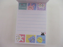 Vintage Rare Collectible - Cute Kawaii Kamio Love Friends Animal Cat Rabbit Chicks  ʕ｡- ˕ -｡ʔ Mini Notepad / Memo Pad - Stationery Penpal Journal Diary Design Writing Gift