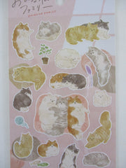 Cute Kawaii Mind Wave Ohirune Animal Pet Series  Sticker Sheet - Cat Kitten Kitty Feline B - for Journal Planner Craft Diary Gift Schedule