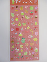 Cute Kawaii BGM Texture Sticker Sheet Peach - Fruits Cherry Apple Pear Strawberry Lemon Peach Healthy Banana Food Hungry Snack - for Journal Planner Craft Agenda Organizer Diary Scrapbook Stationery Gift