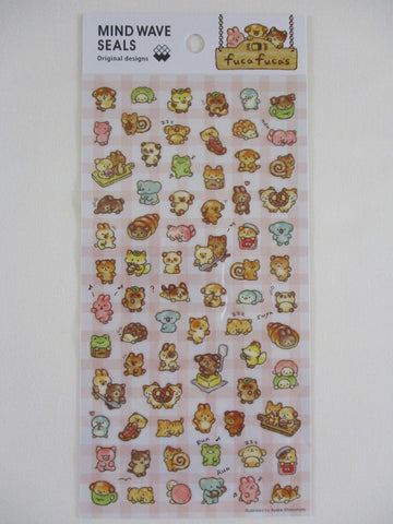 Cute Kawaii Mind Wave Ori Fuca fuca Baby Animals Squirrel Seal Frog Elephant Dog Turtle Pig Hedgehog Sticker Sheet - for Journal Planner Craft Diary Gift Schedule