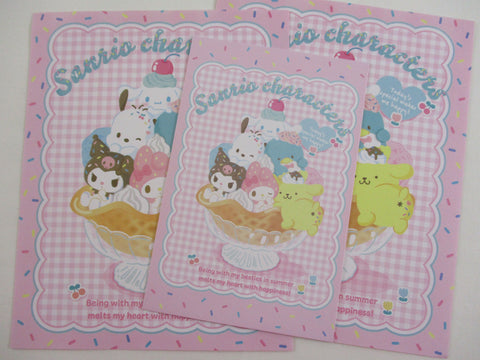 Cute Kawaii Sanrio Characters Pochacco My Melody Kuromi Purin Cinnamoroll Letter Set 2023 - Writing Papers Envelope