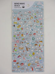 Cute Kawaii Mind Wave Ori Sea Ocean Seal Party Friends Crowd Busy Buddy Sticker Sheet - for Journal Planner Craft Diary Gift Schedule