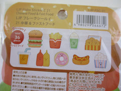 Cute Kawaii Loujene Burger Fast Food Stickers Flake Sack - for Journal Planner Craft Scrapbook Collectible