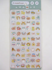 Cute Kawaii Mind Wave Mood Icon - Dog Puppy Pet Animal Sticker Sheet - for Journal Planner Craft Diary Gift Schedule Scrapbook Agenda Notebook
