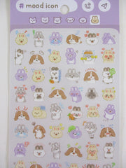 Cute Kawaii Mind Wave Mood Icon - Bunny Rabbit Easter Pet Animal Sticker Sheet - for Journal Planner Craft Diary Gift Schedule Scrapbook Agenda Notebook