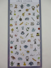 Cute Kawaii MW Cozy Series - B - Cozy Kitchen Living Breakfast Book Food Drink Blue Sticker Sheet - for Journal Planner Craft