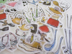 Cute Kawaii BGM Flake Stickers Sack - Mini Animals Series - Busy Kitchen Cooking Chef Mom Baker Breakfast Hungry Food - for Journal Agenda Planner Scrapbook Craft Diary Gift