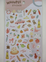 Cute Kawaii MW Whoopee Series - C - Calm Days Travel Bread Strawberry Cake Dino Bake Cooking Kitchen Pumpkin Letter Food Music Snuggle Grant your Wish Pink Sticker Sheet - for Journal Planner Schedule Craft