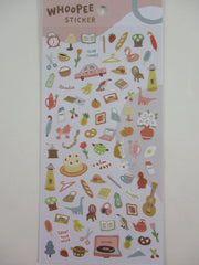 Cute Kawaii MW Whoopee Series - C - Calm Days Travel Bread Strawberry Cake Dino Bake Cooking Kitchen Pumpkin Letter Food Music Snuggle Grant your Wish Pink Sticker Sheet - for Journal Planner Schedule Craft