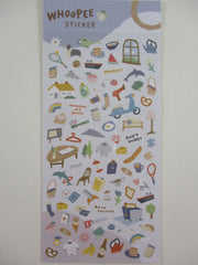 Cute Kawaii MW Whoopee Series - D - Easy Days Easy Smiling Travel Beach Tennis Sport No Worry Seaside Ocean Dolphin Food Project Craft Sail Fruit Vegetable Laundry Chores Kids Sticker Sheet - for Journal Planner Schedule Craft