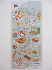 Cute Kawaii Mind Wave Food Sketch series - Bread Bakery Warm Bake Kitchen Oven Calm Afternoon Sticker Sheet - for Journal Planner Craft Diary Gift Schedule Scrapbook Agenda Notebook