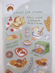 Cute Kawaii Mind Wave Food Sketch series - Bread Bakery Warm Bake Kitchen Oven Calm Afternoon Sticker Sheet - for Journal Planner Craft Diary Gift Schedule Scrapbook Agenda Notebook