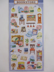 Cute Kawaii Mind Wave Wakuwaku series - Bookstore Book Ghost Bookworm store Library I Love Reading Read Sticker Sheet - for Journal Planner Craft Diary Gift Schedule Scrapbook Agenda Notebook