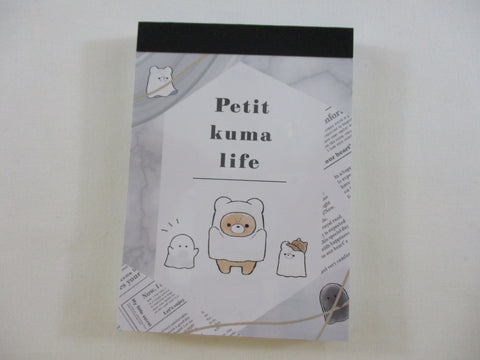 Cute Kawaii Kamio Bear Petit kuma life Mini Notepad / Memo Pad - Stationery Designer Paper Collection