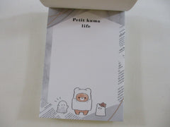 Cute Kawaii Kamio Bear Petit kuma life Mini Notepad / Memo Pad - Stationery Designer Paper Collection