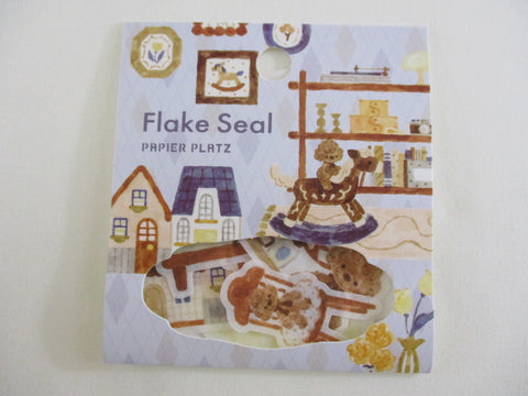 Cute Kawaii Papier Platz Flake Stickers Sack - Cozy Room Home Kitchen Dog Puppy Poodle Pet Animal - for Journal Diary Planner Agenda Schedule Scrapbook Craft Gift