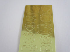 Rare ❤︎ *ੈ✩‧₊˚ Collectible ✿ Gift - Cute Kawaii Sanrio Sticker Sheet - B - Hello Kitty Gold - for Journal Planner Craft Agenda Diary Project Gift Favorite