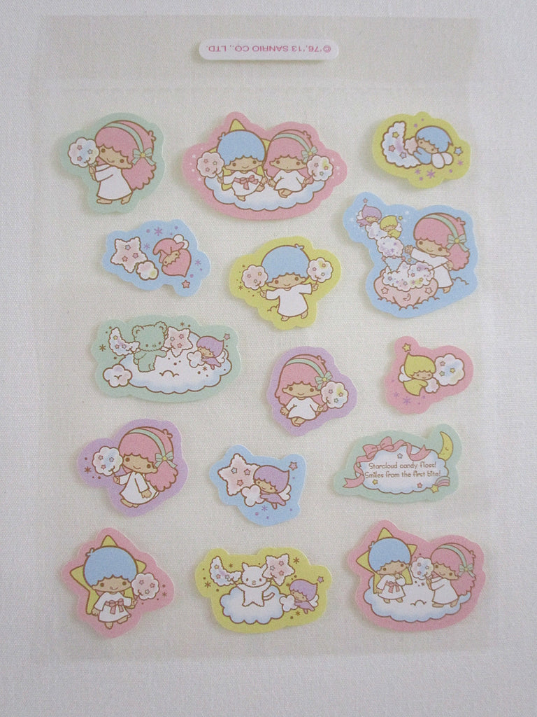 Rare ❤︎ *ੈ✩‧₊˚ Collectible ✿ Gift - Cute Kawaii Sanrio Sticker Sheet - C - Little Twin Stars 2013 - for Journal Planner Craft Agenda Diary Project Gift Favorite
