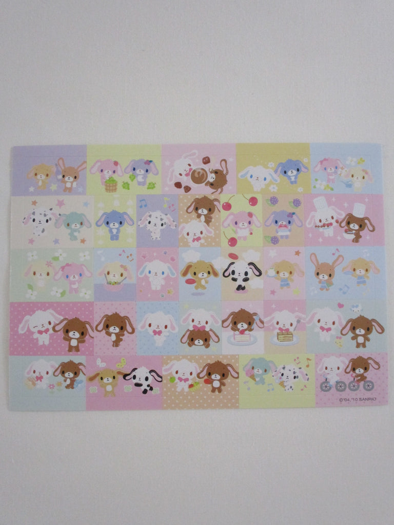 Rare ❤︎ *ੈ✩‧₊˚ Collectible ✿ Gift - Cute Kawaii Sanrio Sticker Sheet - D - Sugar Bunnies 2010 - for Journal Planner Craft Agenda Diary Project Gift Favorite